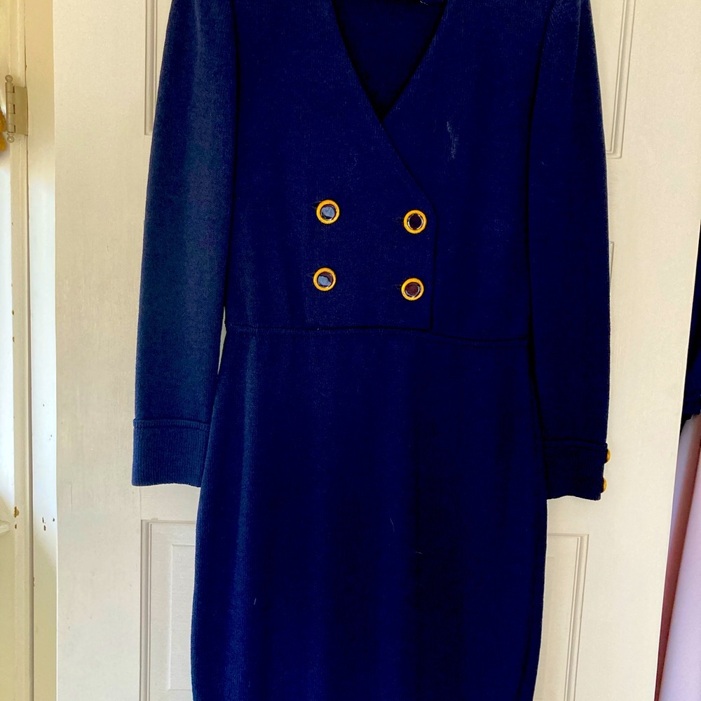St. John Collection navy dress
